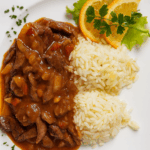 Lebergeschnetzeltes mit Butterreis